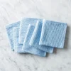 KSP Soft Touch 100% Recycled Cotton Wash Cloth - Set/6 (Light Blue)