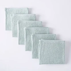 KSP Soft Touch 100% Recycled Cotton Wash Cloth - Set/6 (Sage)