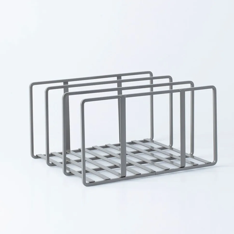 KSP Space Logic Divided Pan-Board Rack (Grey) 10x8.5x6"