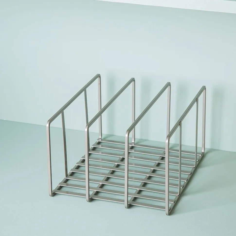 KSP Space Logic Divided Pan-Board Rack (Grey) 10x8.5x6"