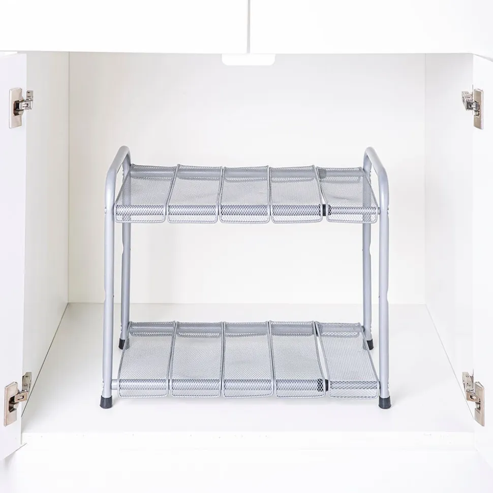 KSP Space Logic Expandable Under Sink Shelf (Silver) 35/69 x 29 x 37cm