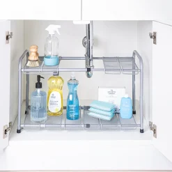 KSP Space Logic Expandable Under Sink Shelf (Silver) 35/69 x 29 x 37cm