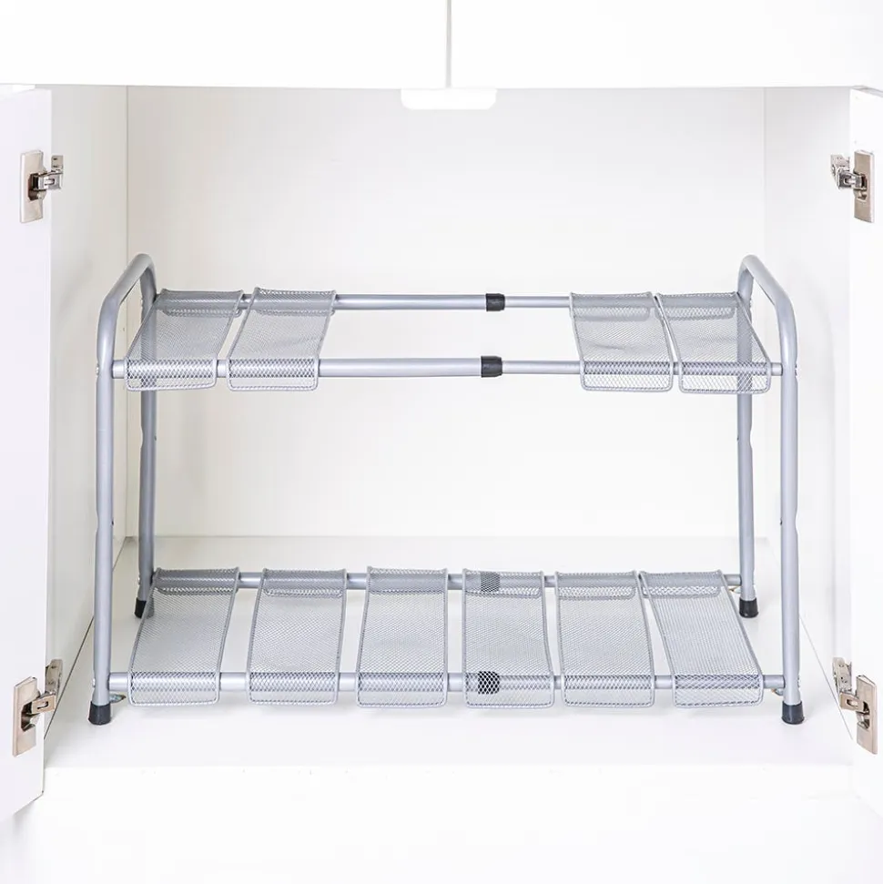 KSP Space Logic Expandable Under Sink Shelf (Silver) 35/69 x 29 x 37cm
