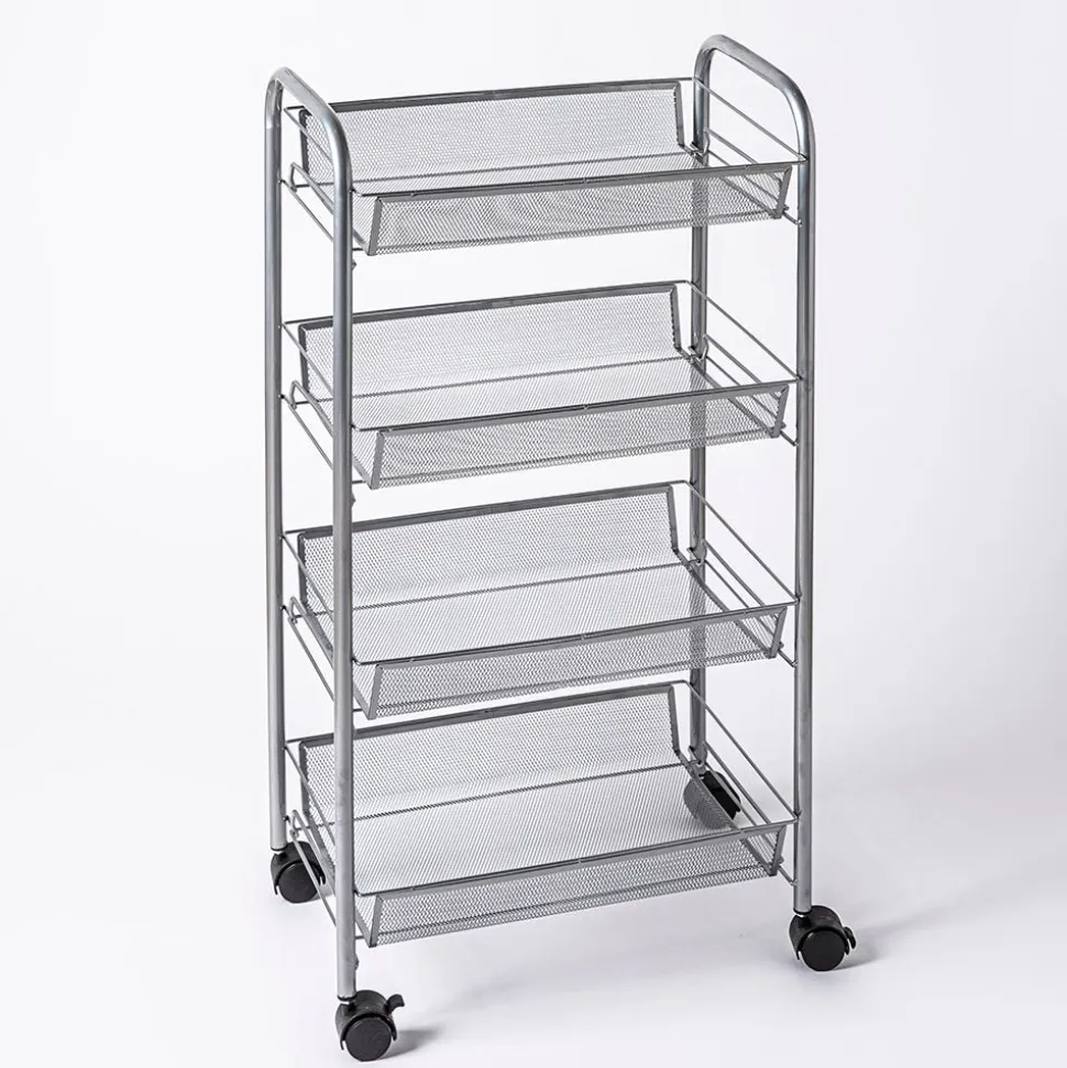 KSP Space Logic Rolling Storage Rack (Silver) 44.5 x 27 x 84 cm