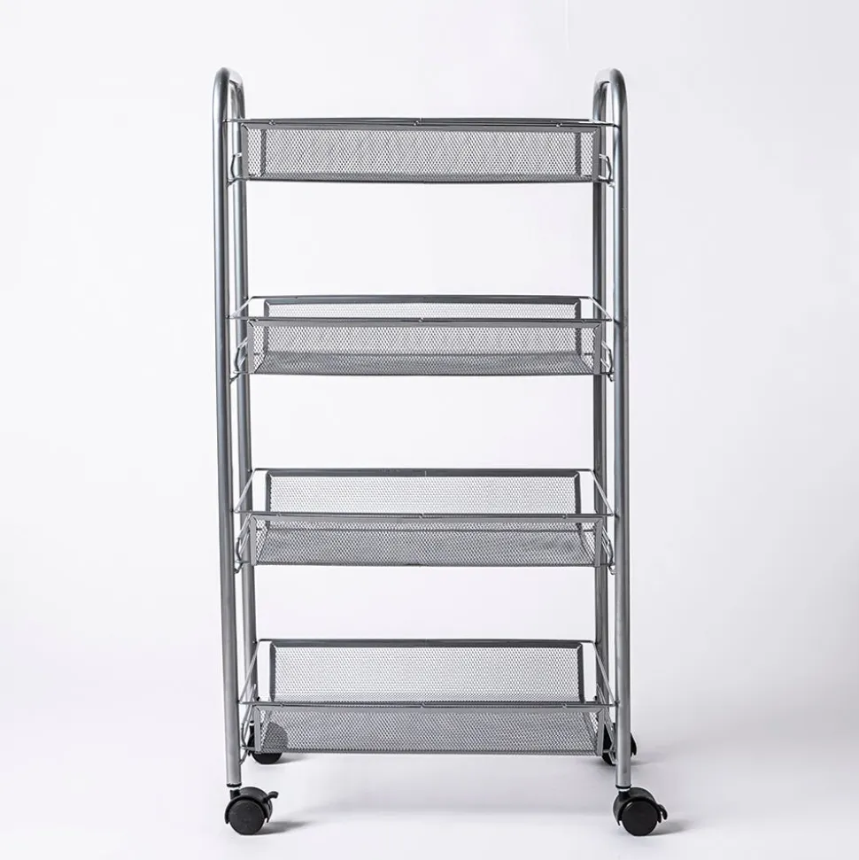 KSP Space Logic Rolling Storage Rack (Silver) 44.5 x 27 x 84 cm
