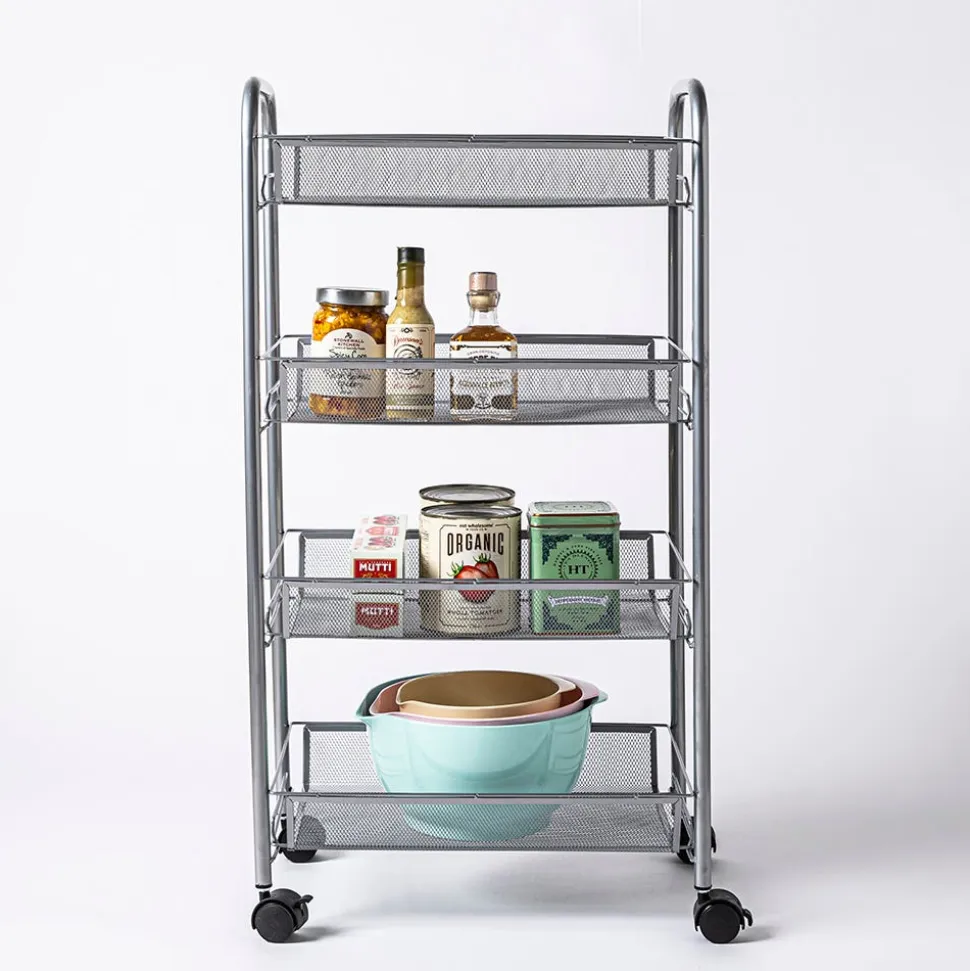 KSP Space Logic Rolling Storage Rack (Silver) 44.5 x 27 x 84 cm
