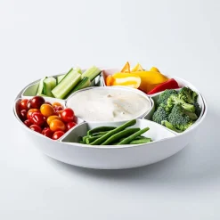 KSP Spin Melamine Turntable Tray - Set of 7 15" Dia. (White)
