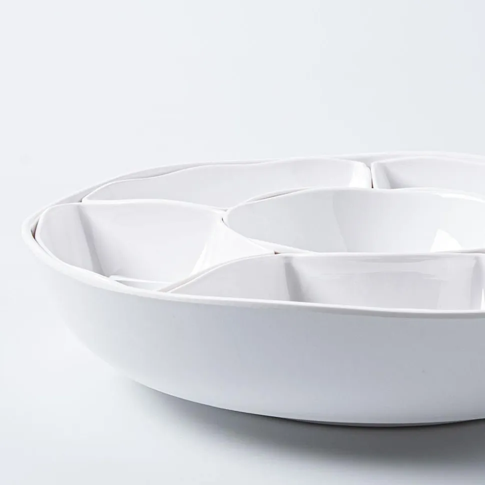 KSP Spin Melamine Turntable Tray - Set of 7 15" Dia. (White)