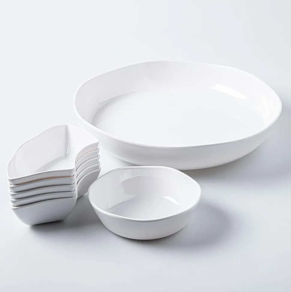 KSP Spin Melamine Turntable Tray - Set of 7 15" Dia. (White)