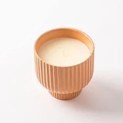 KSP Stemmed Citronella Candle Ceramic Pot 11x11cm (Spice)