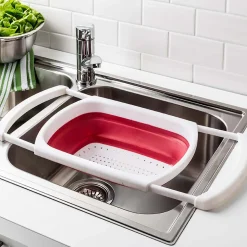 KSP Stretch Over The Sink Colander (Red)