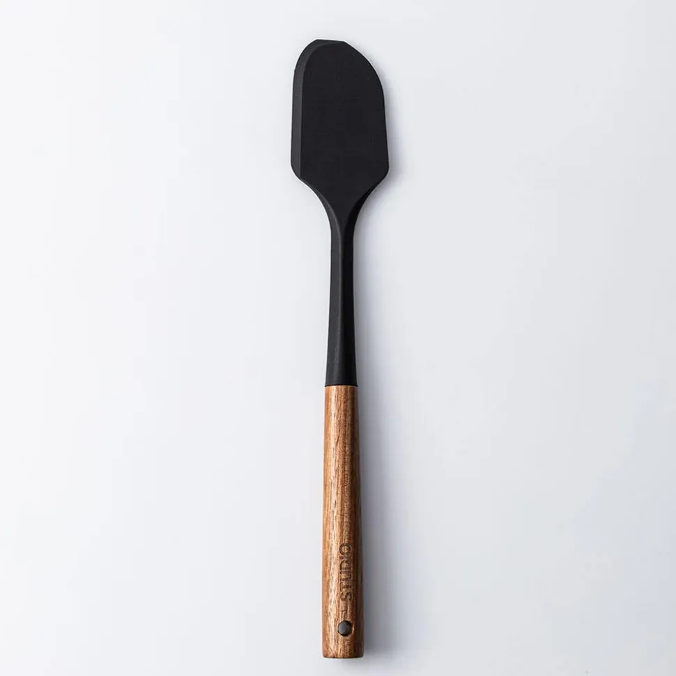 KSP Studio Collection Silicone Angled Spatula (Acacia/Black)