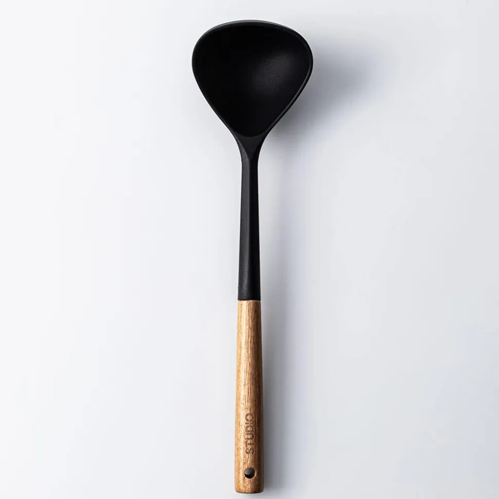 KSP Studio Collection Soup Ladle (Acacia/Black)