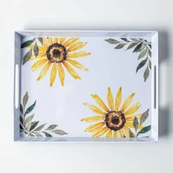 KSP Sunflower Melamine Rectangle Serve Tray 16" x 12"