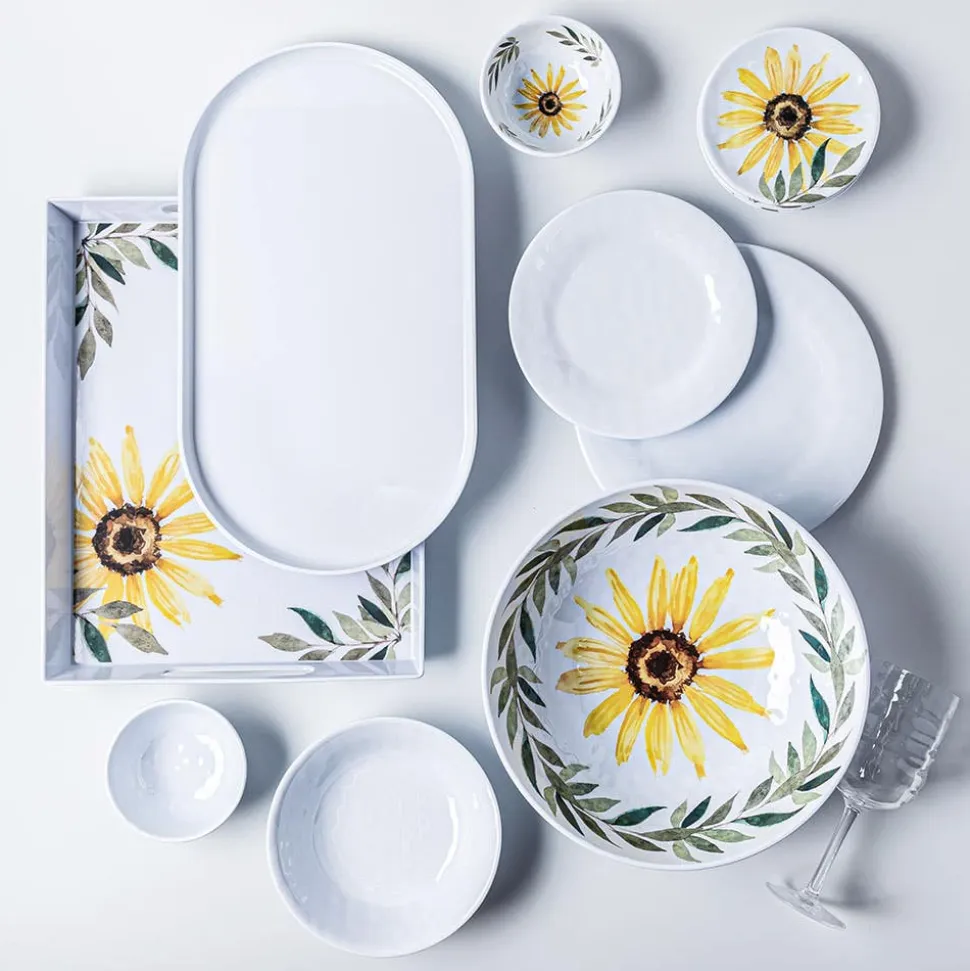 KSP Sunflower Melamine Serving Bowl 10" Dia