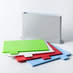 KSP Tab Cutting Board with Holder - Set of 5 (Multi Colour)