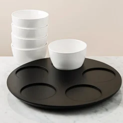KSP Taco Porcelain Condiment Bowl - Set of 6 (White)