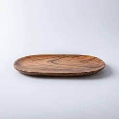 KSP Tala Acacia Wood Oval Serving Tray Medium 36 x 26 x 2.5 cm