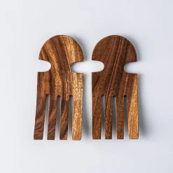 KSP Tala Acacia Wood Salad Server Claws - Set of 2 18 x 8 x 1.5 cm