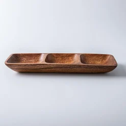 KSP Tala Acacia Wood 3-Section Serving Tray 38 x 13 x 4 cm