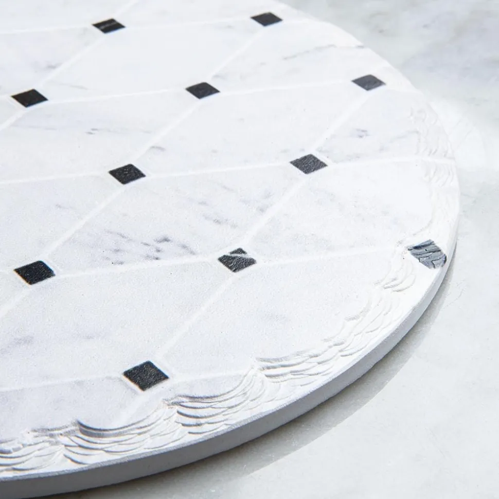 KSP Tessera 'Geo' Ceramic Trivet (White/Black)
