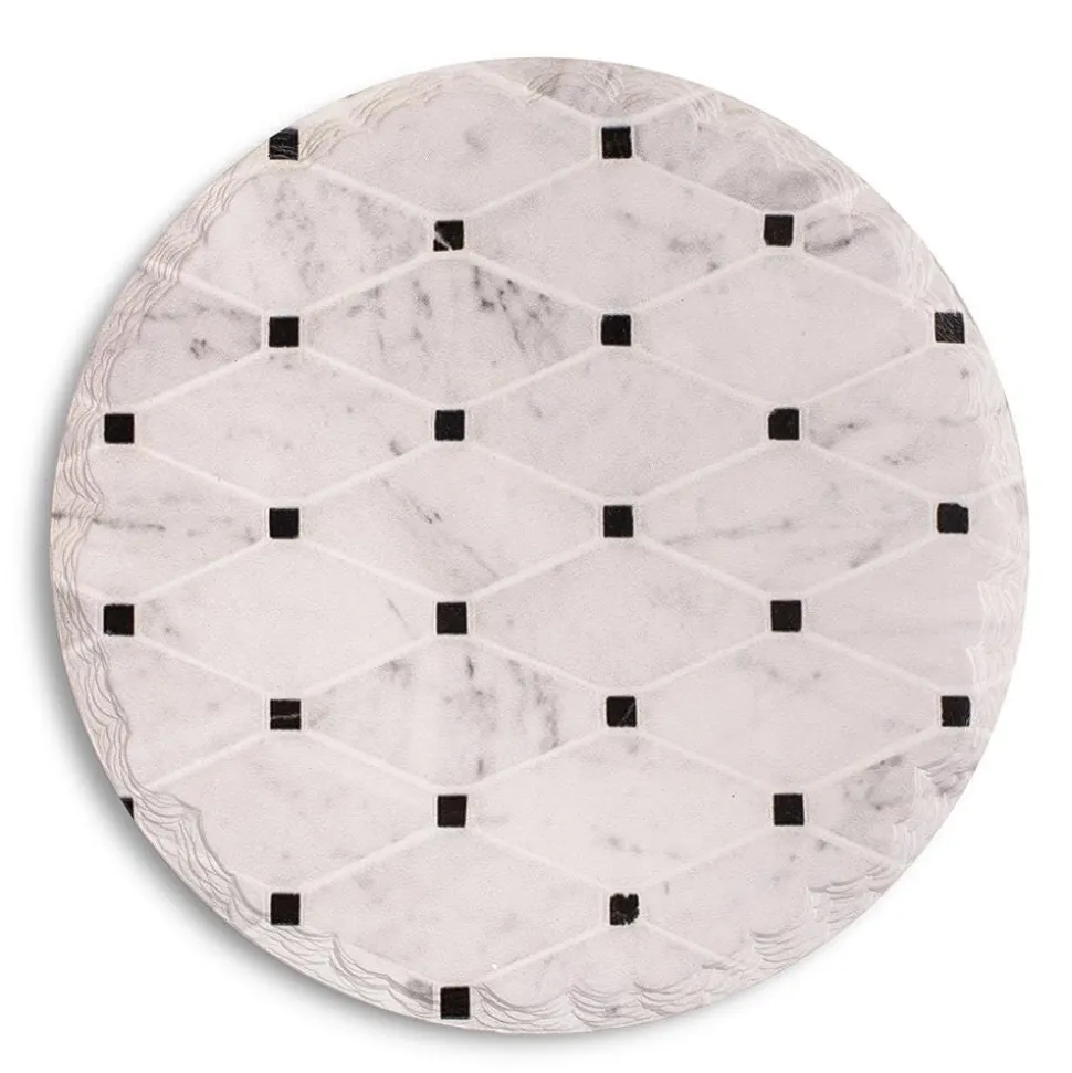 KSP Tessera 'Geo' Ceramic Trivet (White/Black)
