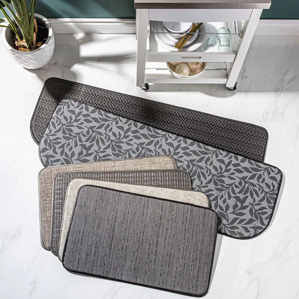 KSP Textaline 'Linen Look' Anti-Fatigue Mat 46cm x 132cm (Dark Brown)