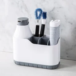 KSP Tidysink Soap Pump & Caddy Organizer (White/Grey)