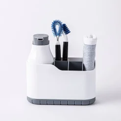 KSP Tidysink Soap Pump & Caddy Organizer (White/Grey)