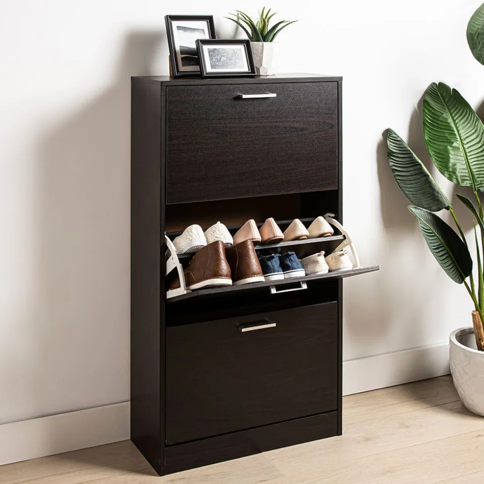 KSP Toby Shoe Cabinet 3-Drawer (Mocha)
