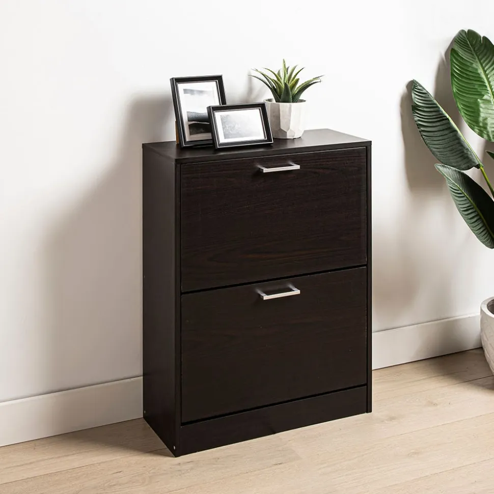 KSP Toby Shoe Cabinet 2-Drawer (Mocha)