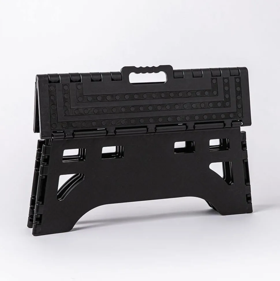 KSP Tread Folding Step Stool Wide 19.5 x 8.5 x 8.5"h (Black)