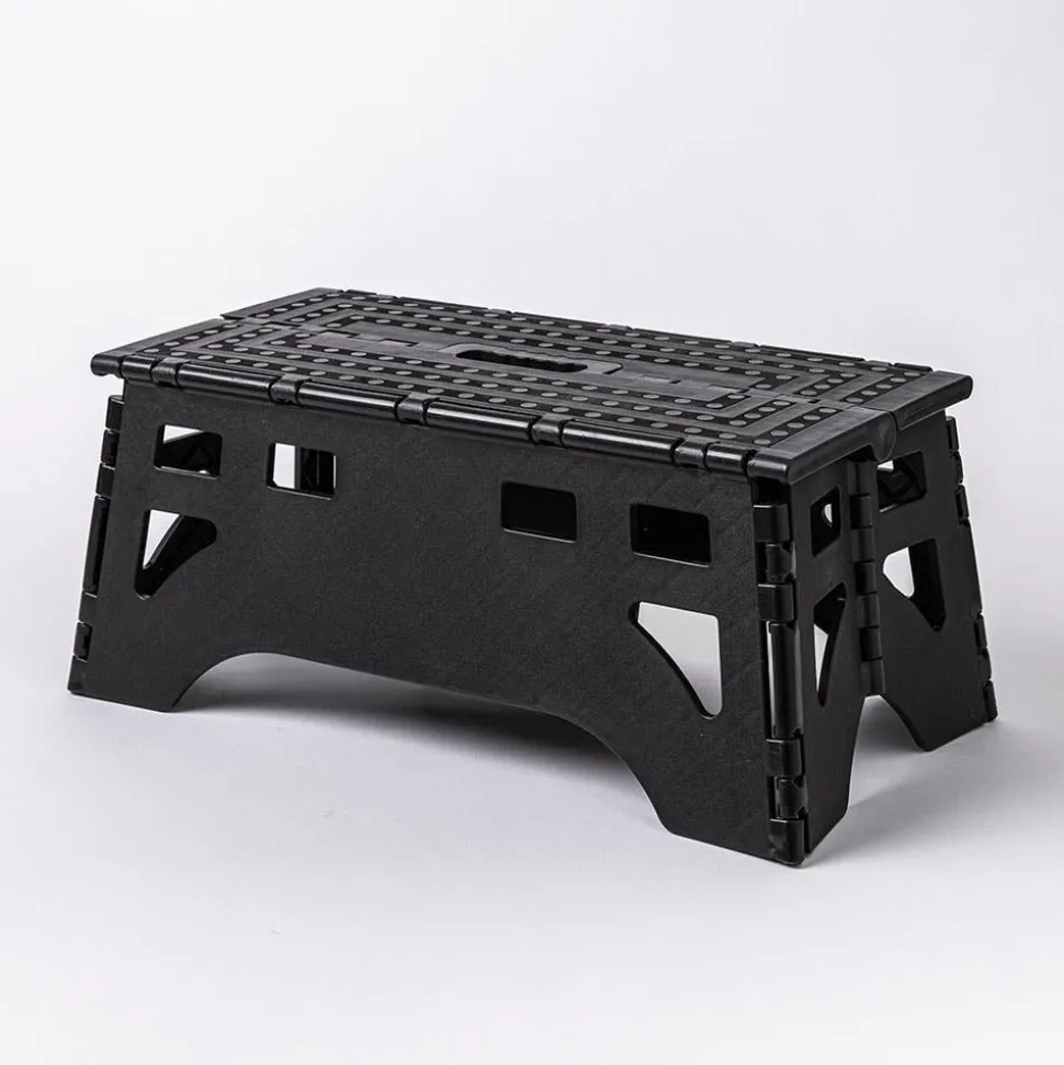 KSP Tread Folding Step Stool Wide 19.5 x 8.5 x 8.5"h (Black)