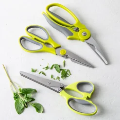 KSP Trio 'Soft Grip' Multi Purpose Scissors - Set of 3 (Green)
