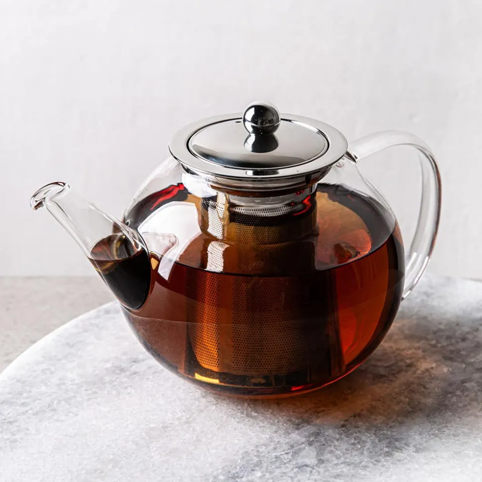 KSP Tropea Glass Teapot with Mesh Infuser (Clear)