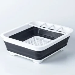 KSP Tubby Collapsible Dish Rack (White/Grey)