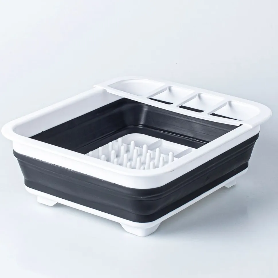KSP Tubby Collapsible Dish Rack (White/Grey)