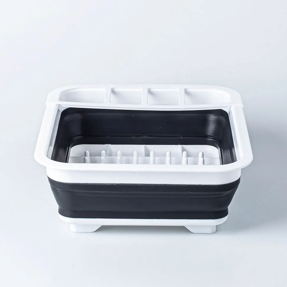 KSP Tubby Collapsible Dish Rack (White/Grey)