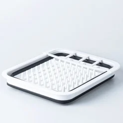 KSP Tubby Collapsible Dish Rack (White/Grey)