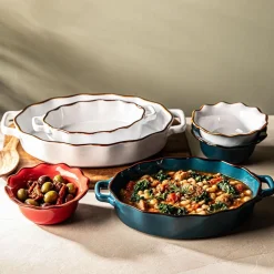 KSP Tuscana Fluted Bakeware Oval Large (White)