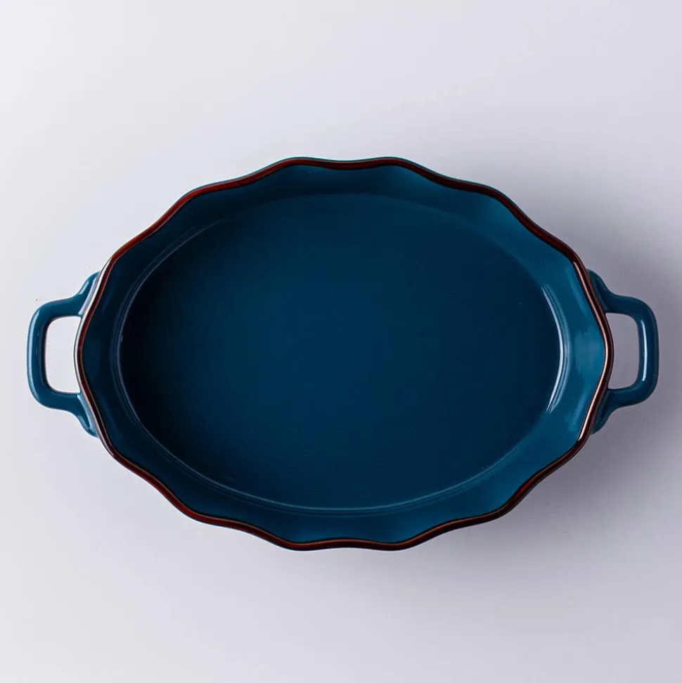 KSP Tuscana Fluted Bakeware Oval Medium (Peacock)