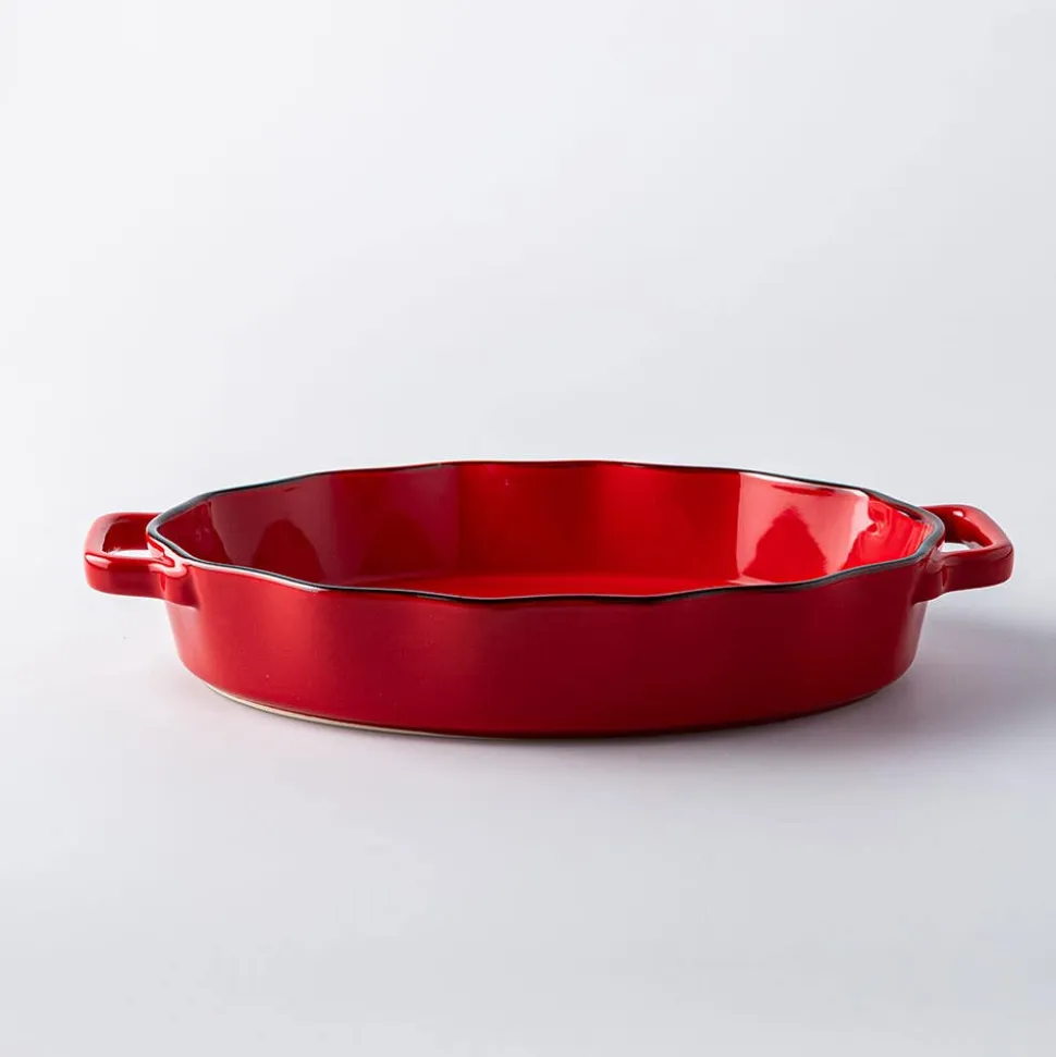 KSP Tuscana Fluted Bakeware Oval Large (Red)