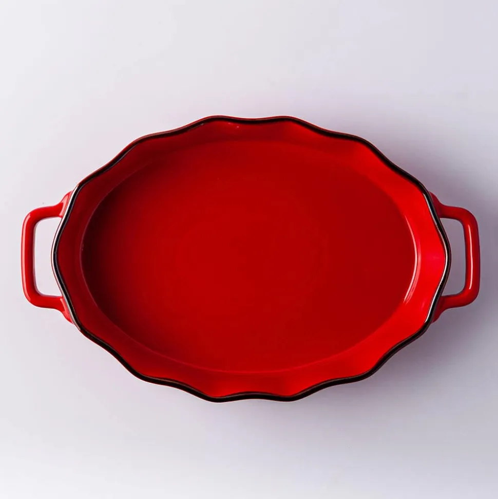 KSP Tuscana Fluted Bakeware Oval Large (Red)