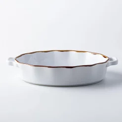 KSP Tuscana Fluted Bakeware Oval Medium (White)