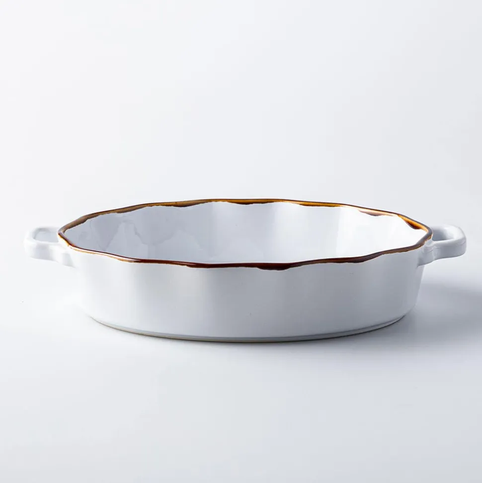 KSP Tuscana Fluted Bakeware Oval Medium (White)