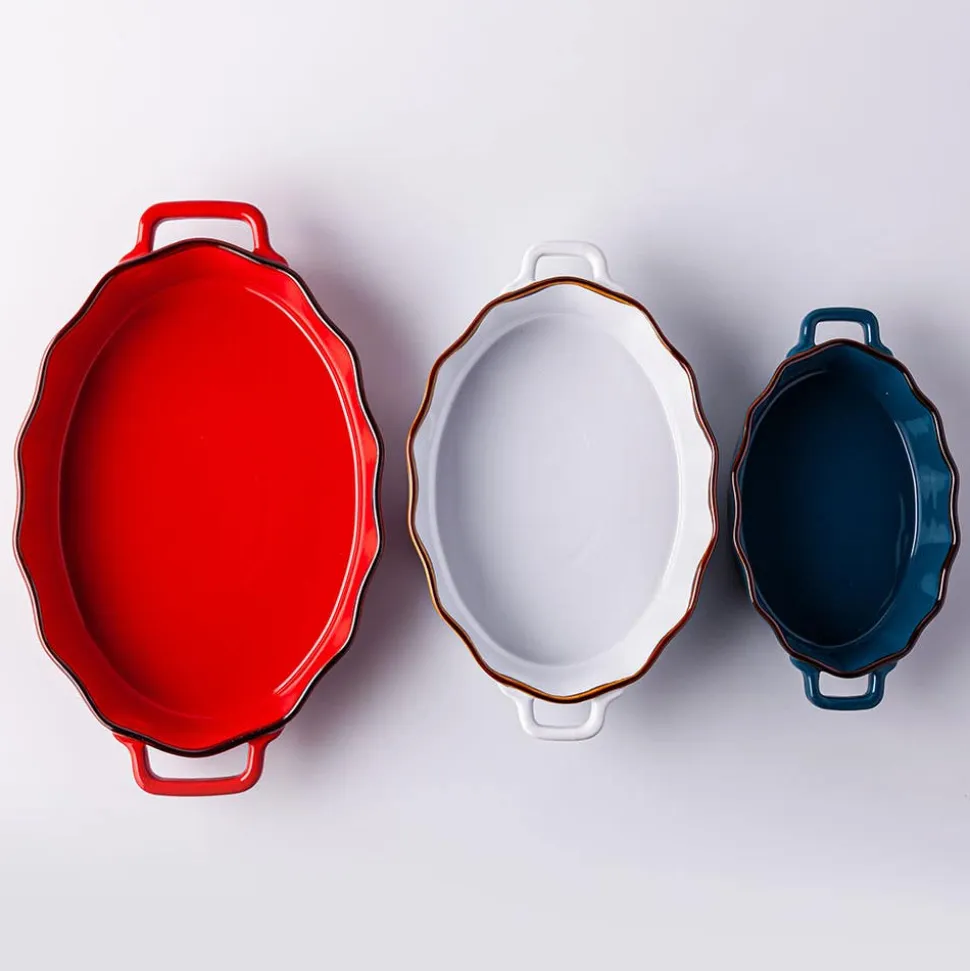 KSP Tuscana Fluted Bakeware Oval Small (Red)