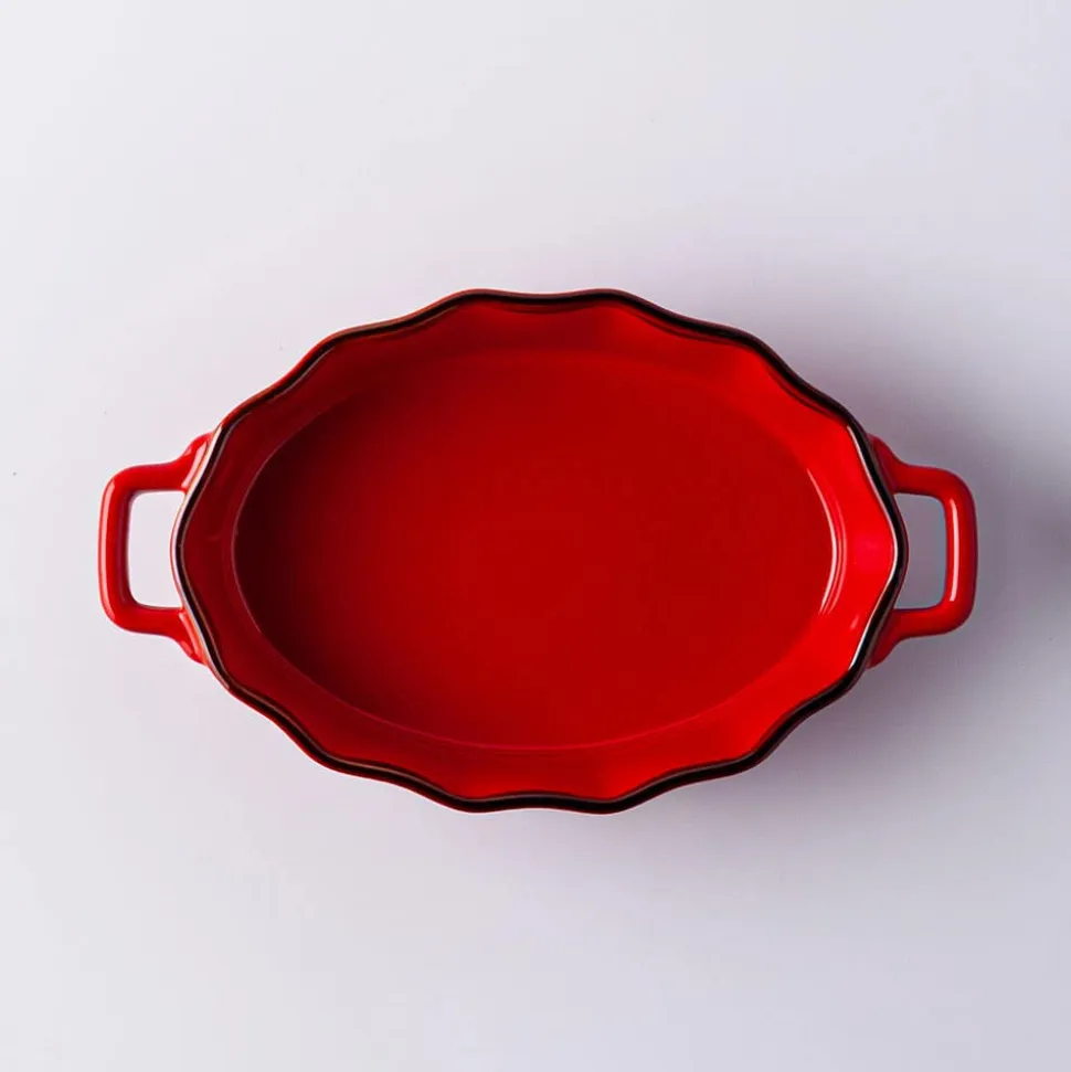 KSP Tuscana Fluted Bakeware Oval Small (Red)