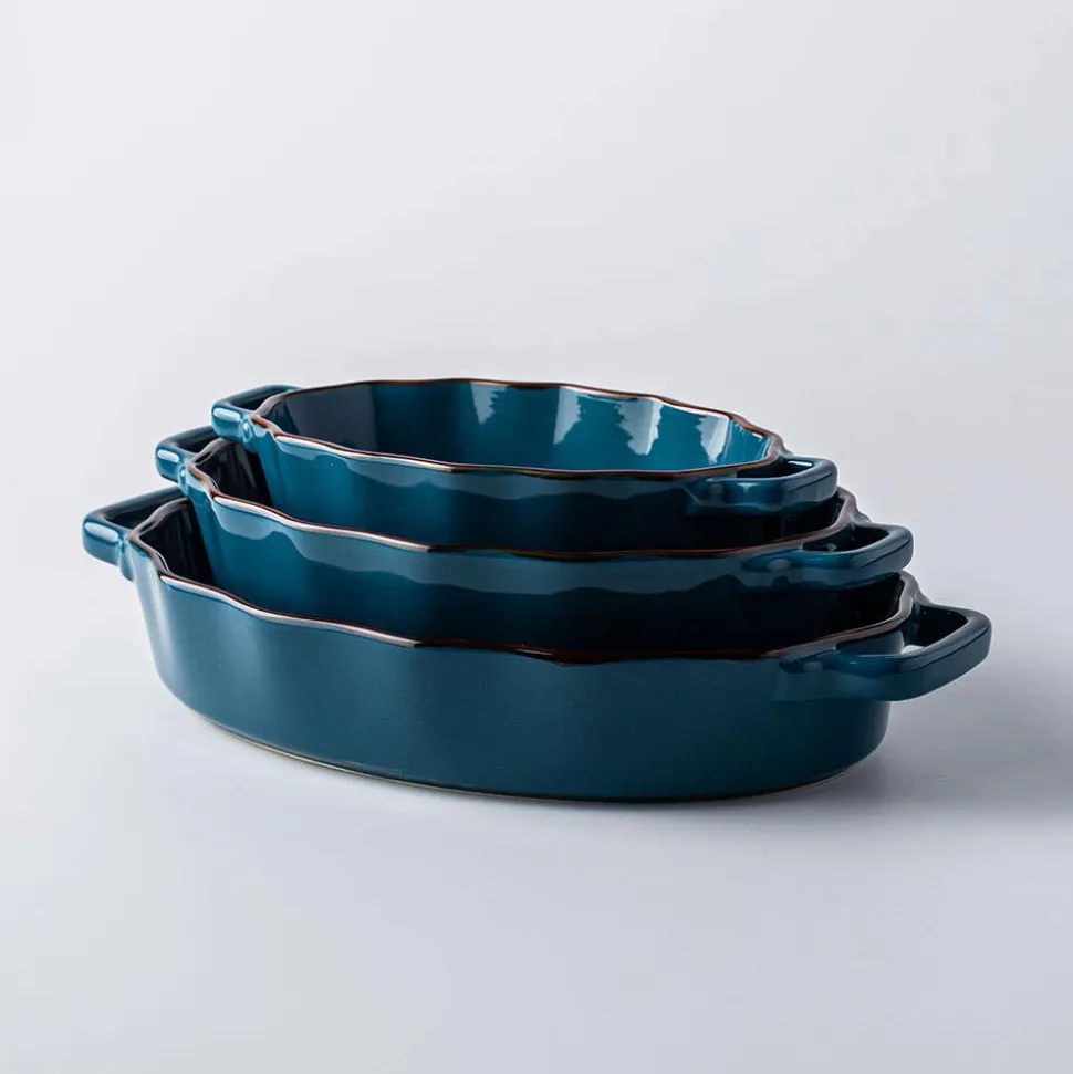 KSP Tuscana Fluted Bakeware Oval Small (Peacock)
