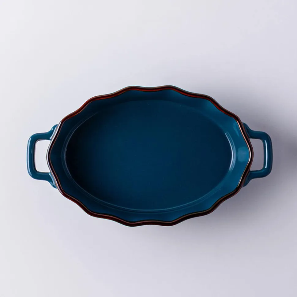 KSP Tuscana Fluted Bakeware Oval Small (Peacock)