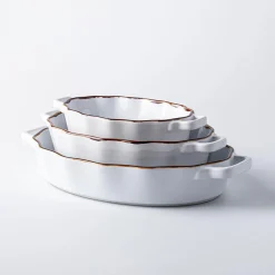 KSP Tuscana Fluted Bakeware Oval Small (White)